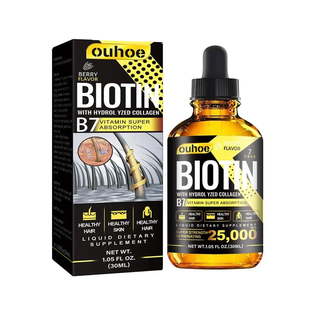 Roots Nutrition & Fitness Inglewood Photos - โภชนาการ Biotin Liquid หยดน้ํามันหอมระเหยคอลลาเจน B7 วิตามินน้ํามันเสริมสร้างรากผม