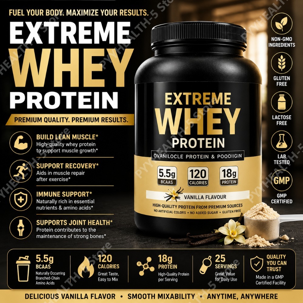 Fitness Nutrition Whey Protein - เวย์โปรตีนรสวานิลลา 2.2 ปอนด์ โปรตีน 18 กรัม